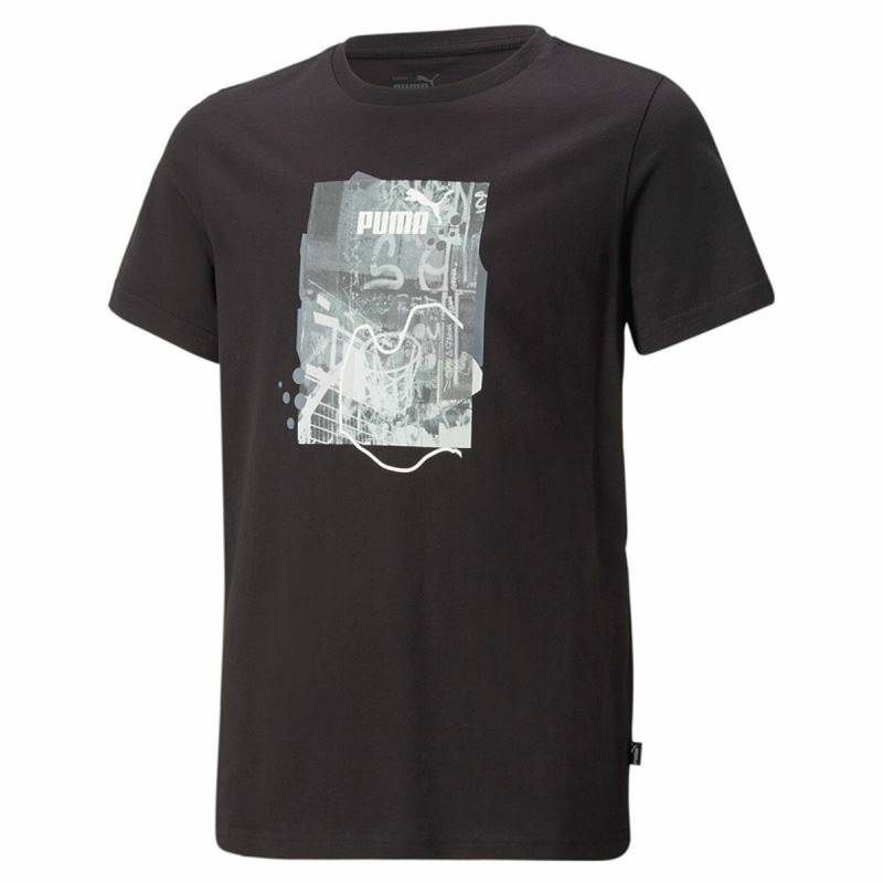 T-Shirt à manches courtes enfant Puma Essentials+ Street Art Grap Noir