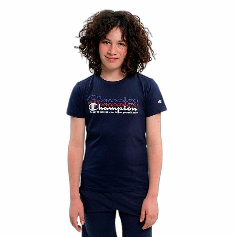 T-Shirt à manches courtes enfant Champion Crewneck Bleu