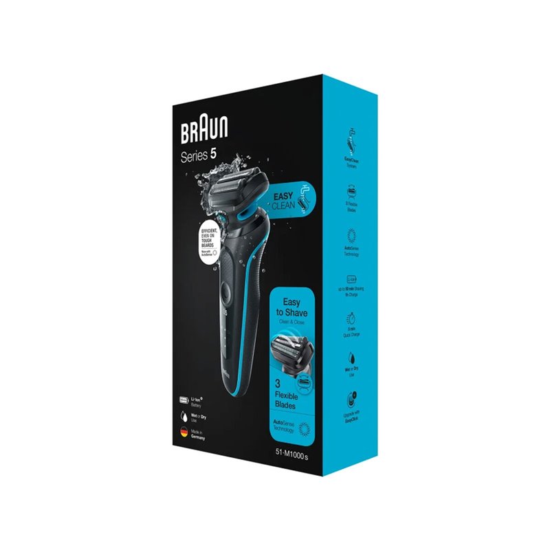 Image secondaire de Braun Series 5 51-M1000s Rasoir à grille Noir, Bleu