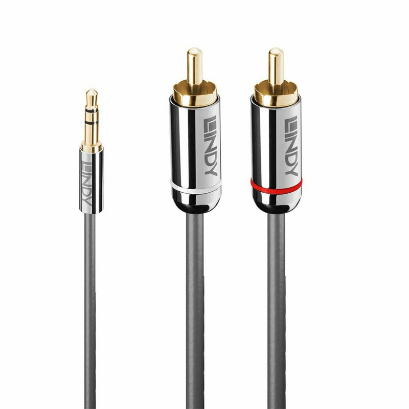 Lindy 35333 câble audio 1 m 3,5mm 2 x RCA Anthracite