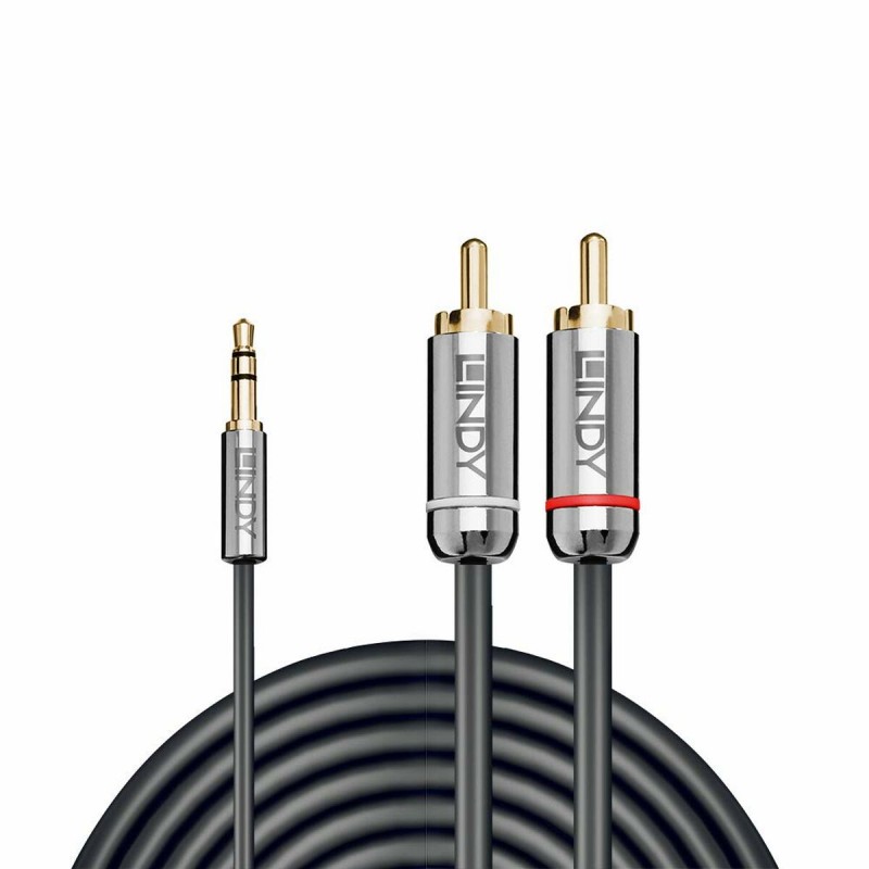 Image secondaire de Lindy 35333 câble audio 1 m 3,5mm 2 x RCA Anthracite