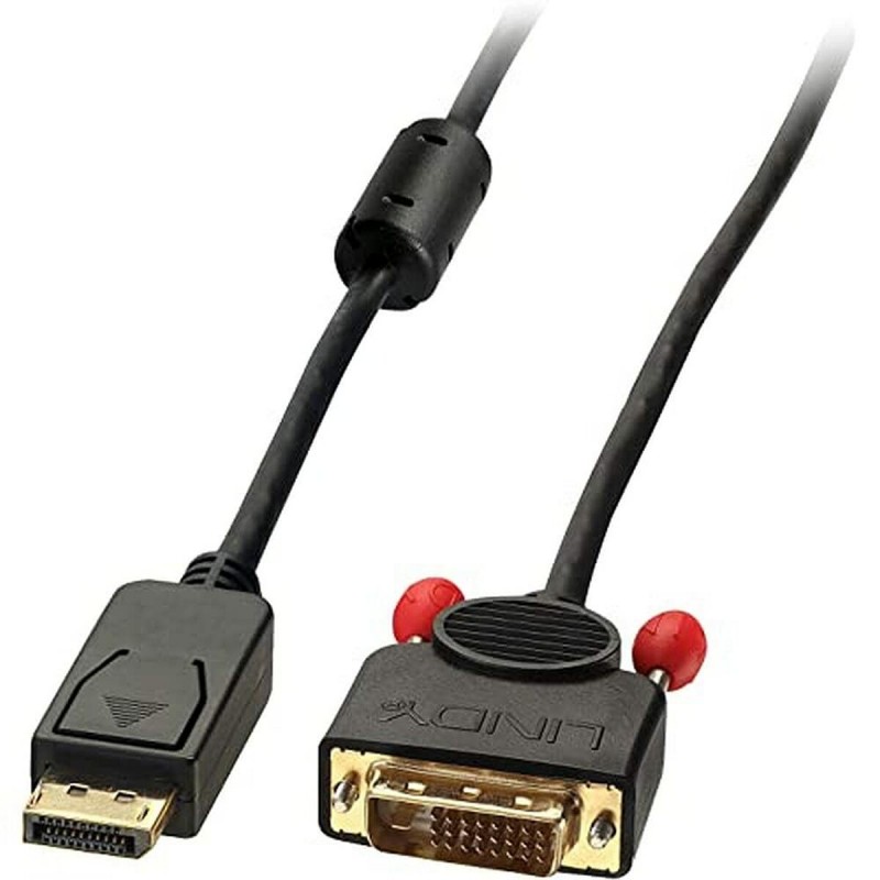 Lindy 41489 câble vidéo et adaptateur 0,5 m DisplayPort DVI-D Noir