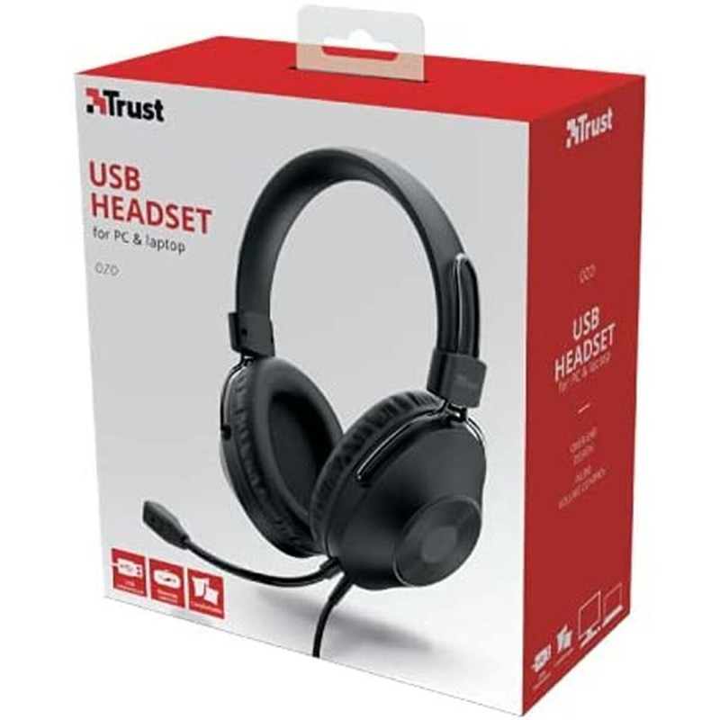 Image secondaire de Trust Ozo Casque Avec fil Arceau Appels/Musique USB Type-A Noir