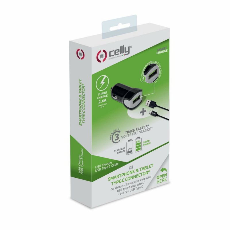 Image secondaire de Chargeur de voiture Celly Noir 12 W