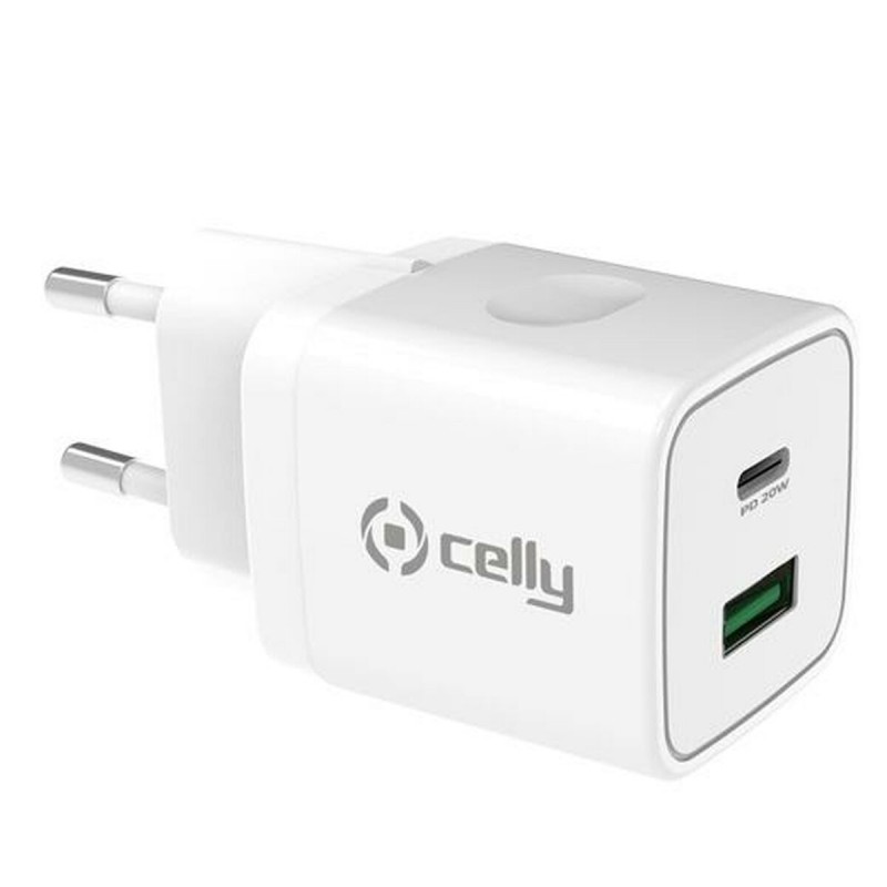 Image secondaire de Chargeur mural 2 en 1 Celly Blanc 20 W