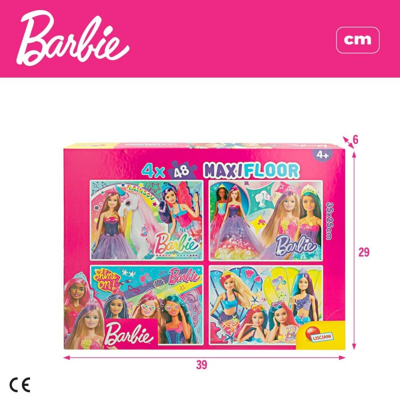 Image secondaire de Set de 4 Puzzles Barbie MaxiFloor 192 Pièces 35 x 1,5 x 25 cm