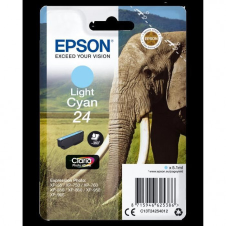 EPSON Cartouche T2432 - Eléphant - Cyan XL 28,99 €