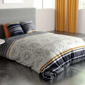 Parure de lit housse de couette avec taie d'oreiller 100% Coton 57 fils
