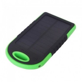 Batterie externe solaire 5000 MAH - étanche - 2 ports USB - lampe LED
