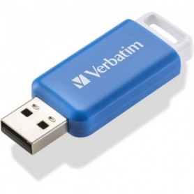 Clé USB - 64GB - Flash 2.0 DataBar, Verbatim - Bleu