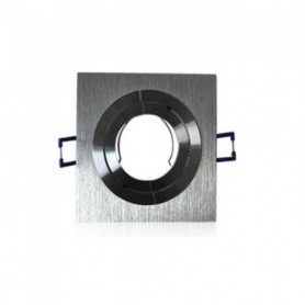 Support spot carré encastrable orientable aluminium - couleur:Aluminium