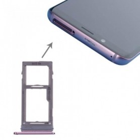 Tiroir de Carte SIM violet pour Samsung Galaxy S9 + / S9 SIM et Micro