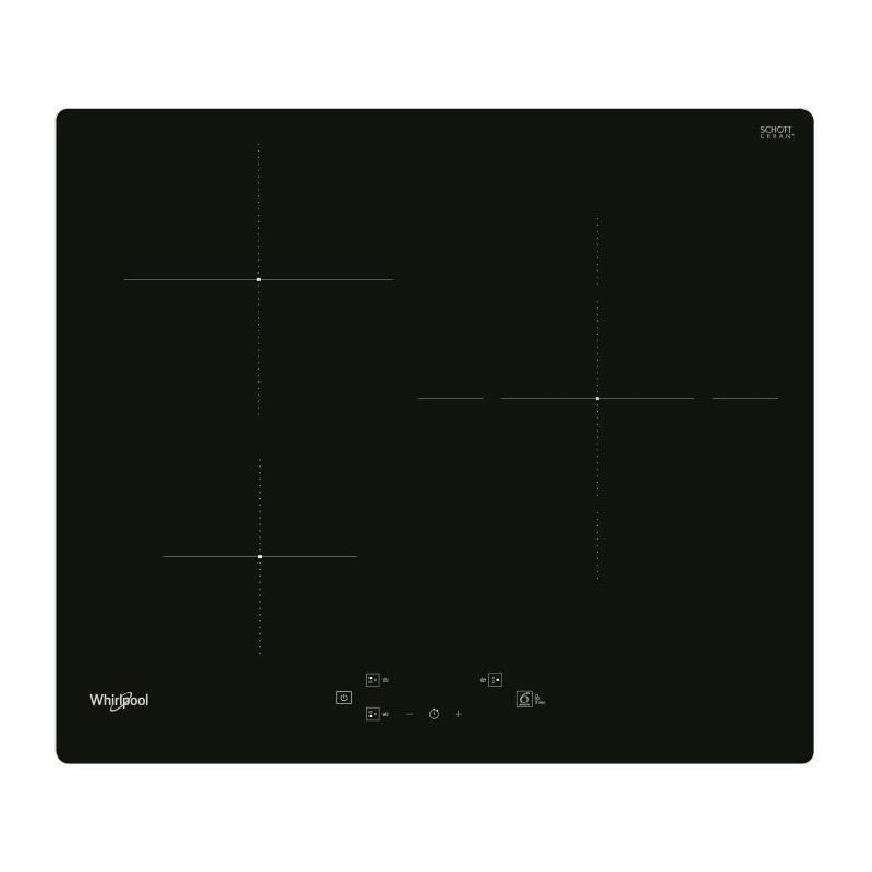 Whirlpool WS Q1160 NE plaque Noir Intégré 59 cm Plaque avec zone à induction 3 zone(s)