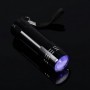 Atyhao lumière noire UV Alliage d'aluminium UV 9 LED lampe de poche ultra