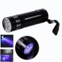 Atyhao lumière noire UV Alliage d'aluminium UV 9 LED lampe de poche ultra
