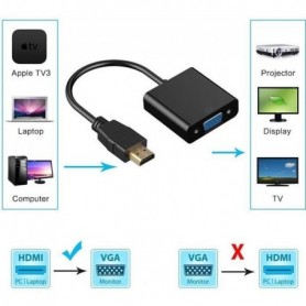 Haute Qualité HDMI vers VGA Adaptateur Male à Famale Convertisseur adaptateur