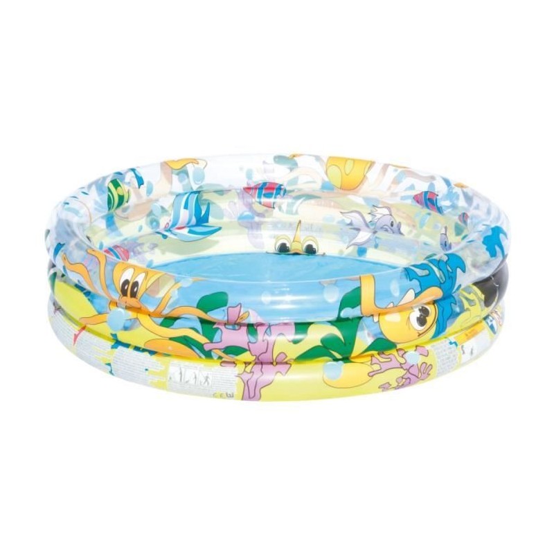 Bestway Piscine gonflable TROIS ANNEAUX PLONGÉE PROFONDE - 3 boudains - 1.52m x H30cm