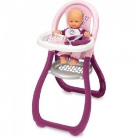 SMOBY Baby Nurse Chaise Haute Poupon + 2 Accessoires