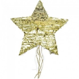 Piñata étoile dorée 57 cm
