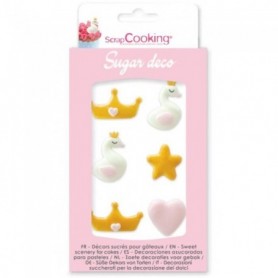 Décoration en sucre - Princesse - 6 pcs