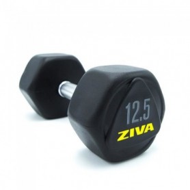 ZIVA - Haltère hexagonale Performance en acier 12,5 kg - Qualité professionnelle