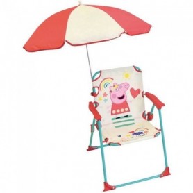 FUN HOUSE Peppa Pig Chaise pliante camping avec parasol - H.38.5 xl.38.5