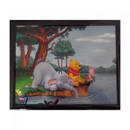 Tableau Winnie l'Ourson, Porcinet et Lumpy 20 x 25 cm Disney cadre riviere