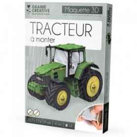Puzzle 3D maquette - Tracteur - 30,7 x 17 x 19 cm - 65 pcs