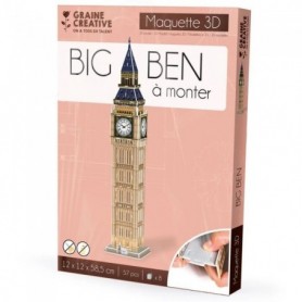 Puzzle 3D maquette - Big Ben - 12 x 12 x 58,5 cm - 57 pcs