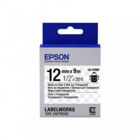 EPSON  bande d'étiquettesLC-4TBN9 - Noir sur transparent