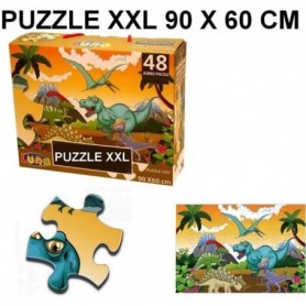 Puzzle geant 48 pieces Dinosaure piece XL 60 x 90 cm GUIZMAX