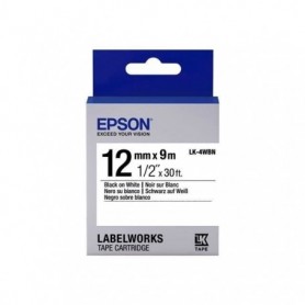 EPSON  bande d'étiquettesLK-4WBN - Noir - capacité standard