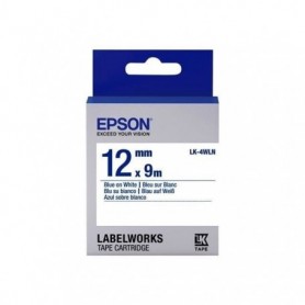 EPSON  bande d'étiquettesLK-4WLN - Bleu / blanc - capacité standard