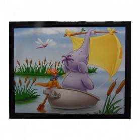 Tableau Winnie l'Ourson, Petit Gourou et Lumpy 20 x 25 cm Disney cadre