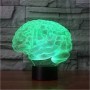 3D Optique LED Veilleuse Forme du cerveau 3D Illusion Lampe 7 Changement
