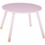 Table douceur rose pour enfant en bois Ø60cm