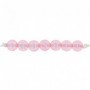 165 perles 5 x 7 mm - lettres rondes - rose