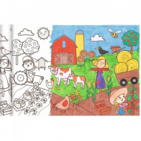 Jouets éducatifs - Frise à colorier - Le petit monde agricole