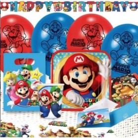 Mario set 60 pièces en boite, (cde 8) Kit anniversaire enfants , idéal
