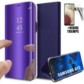 Coque + 2 Verres Trempés pour Samsung A12 - Clear View Protection Antichoc