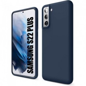 Coque Silicone pour Samsung S22+ Protection Antichoc Ultra Slim Bleu Marine