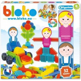 Jeu dassemblage  BLOKO  Coffret de 50 BLOKO et 2 figurines Family 