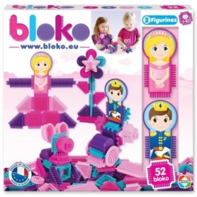 Jeu dassemblage  BLOKO  Coffret de 50 BLOKO et 2 figurines Princesse