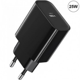 Chargeur Rapide USB-C 25W Noir pour Samsung Galaxy A40 A50 A70 A80 A41