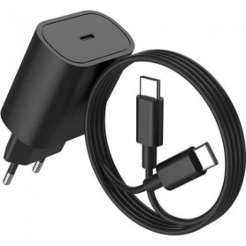 Pack Chargeur 25W Noir USB-C + Câble USB-C pour Samsung Galaxy S23 Ultra