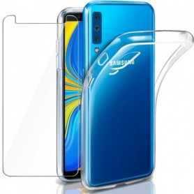 Coque pour Samsung Galaxy A7 (2018),Silicone Transparent TPU Coque Housse
