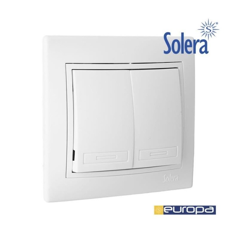 Interrupteur double/Interrupteur 10Ax250V Série Europa Solera [E3-42916]