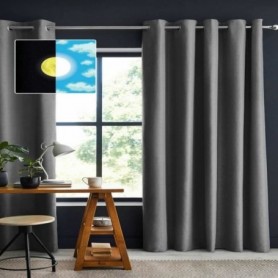 Rideau Occultant 140x260 cm Polyester Anthracite