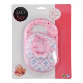 Johntoy Bavoirs Baby Rose rose 2 pièces