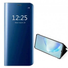 Coque Samsung Galaxy A41, Etui à Rabat Miroir Smart Flip avec Fonction